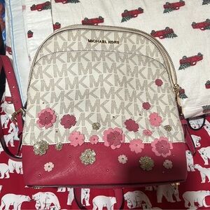 Michael Kors pink floral backpack 🎒